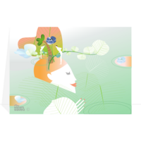 2x Grusskarte: Frieden und Ruhe