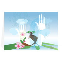 2x Grußkarte: Clear the mind